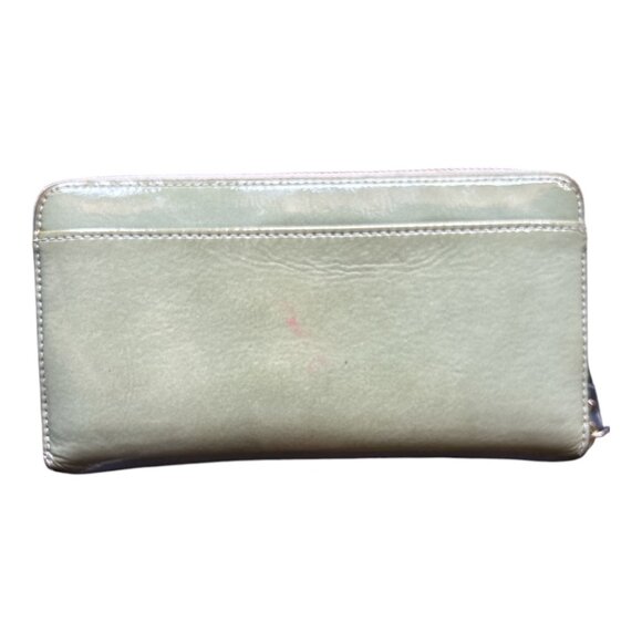 Pre-loved KATE SPADE Grey Patent Leather Zip Around Wallet - Picture 3 of 7